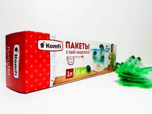 Пакет с защелкой для заморозки 1л (15шт)